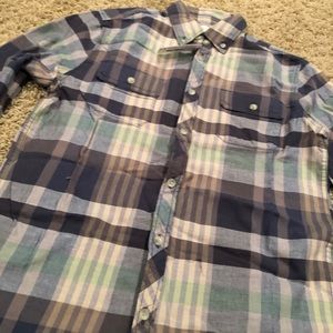Boys plaid button down shirt